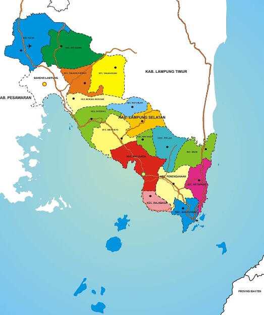 Peta Lampung Selatan
