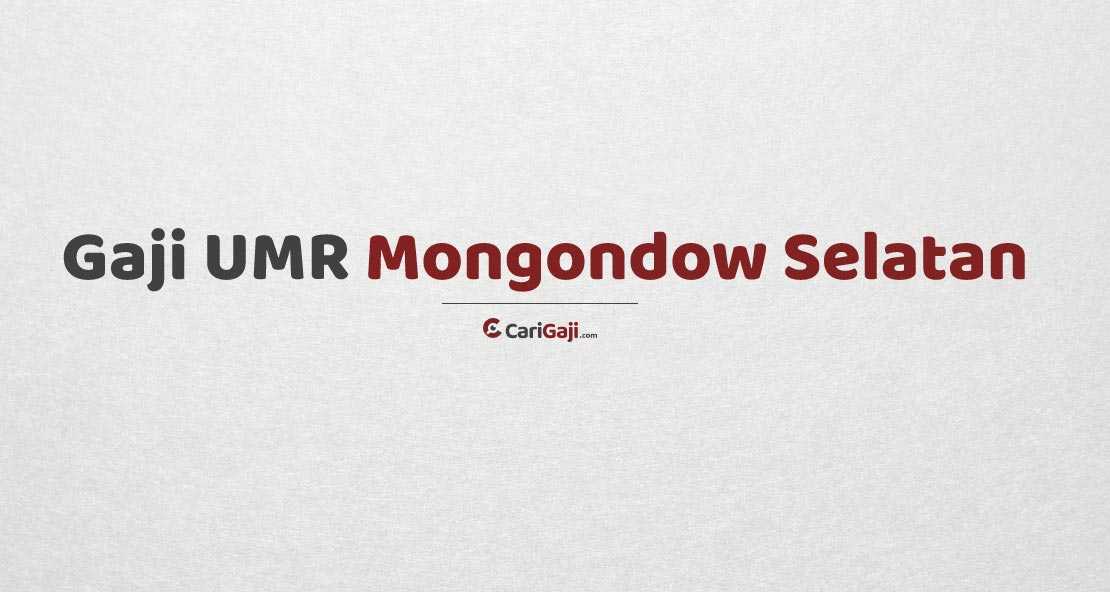 Gaji UMR Mongondow Selatan
