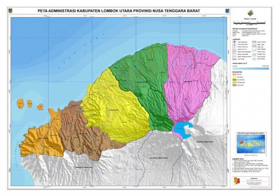 Peta LOmbok Utara