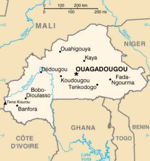 Peta Burkina Faso