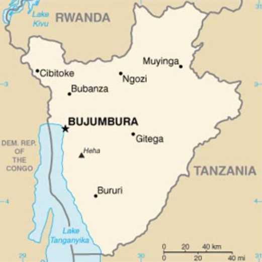 Peta Burundi