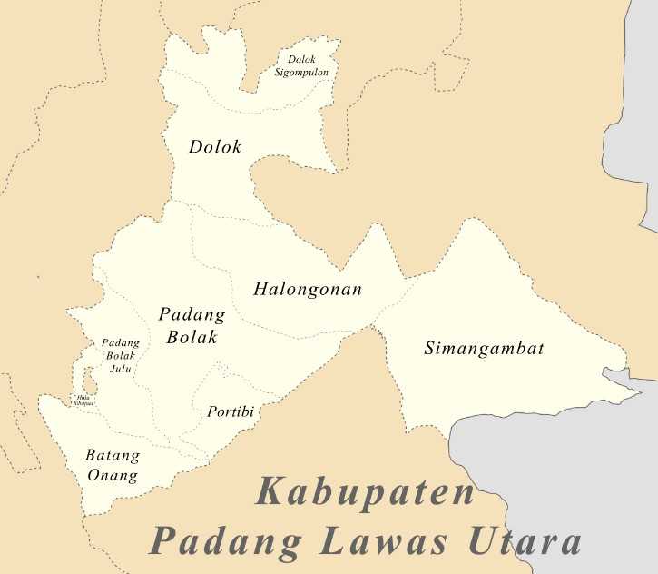 Peta Padang Lawas Utara