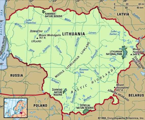 Map Lithuania