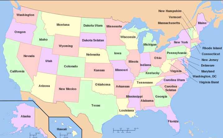 Peta Amerika Serikat