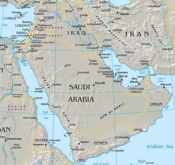 Peta Arab Saudi