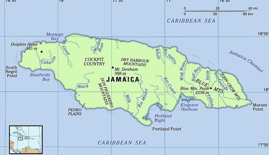 Peta Jamaika