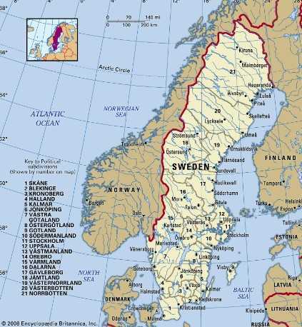 Peta Swedia