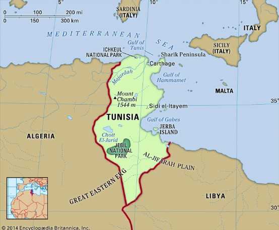 Peta Tunisia