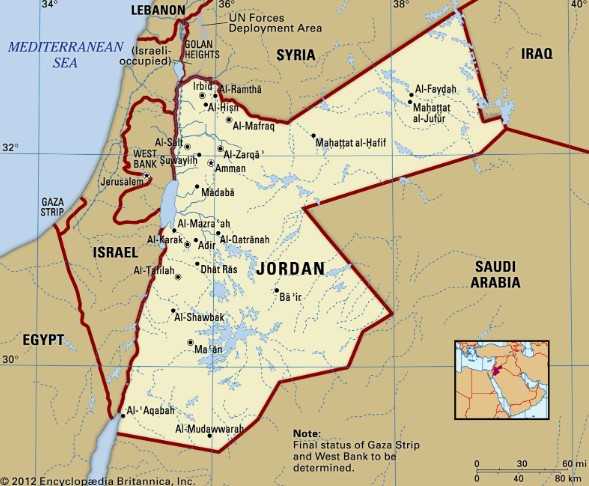 Peta Yordania