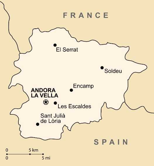 Peta Andorra