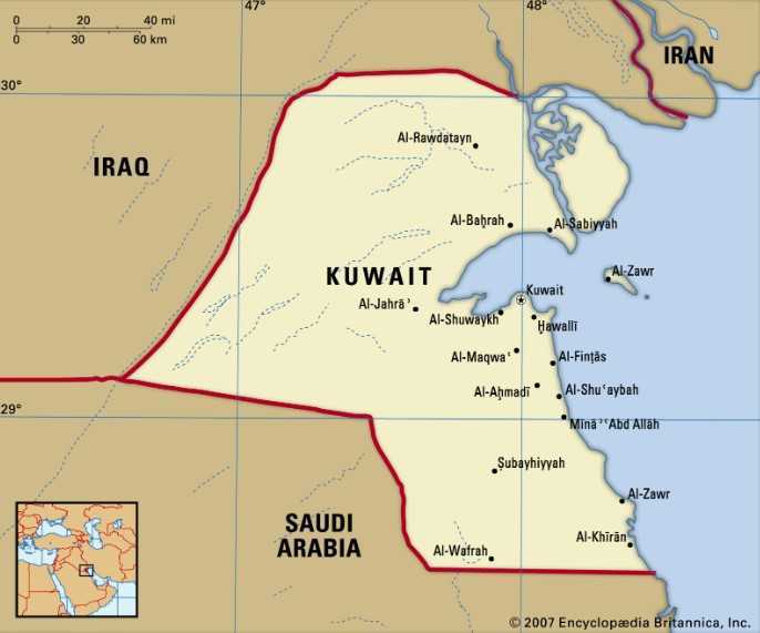 Peta Kuwait