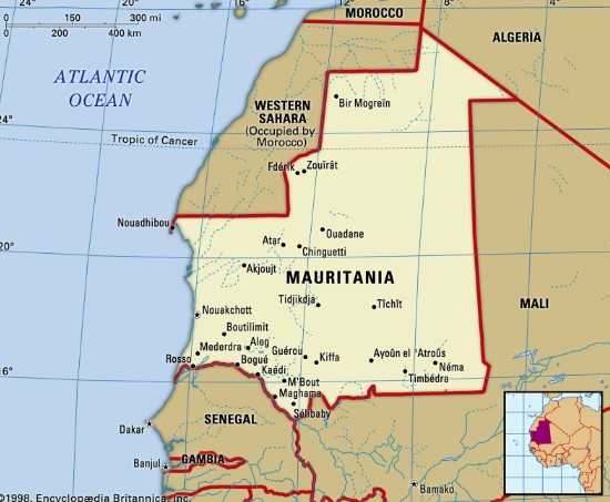 Peta Mauritania