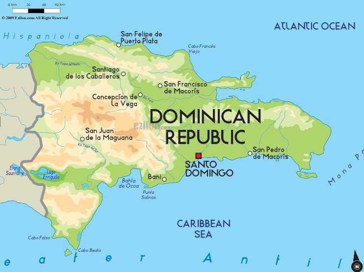 Peta Republik Dominika