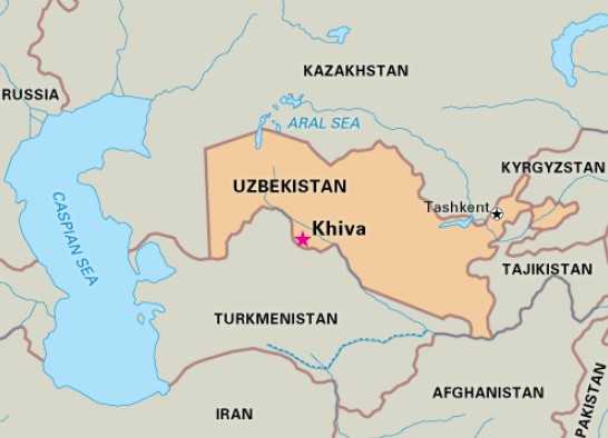 Peta Uzbekistan